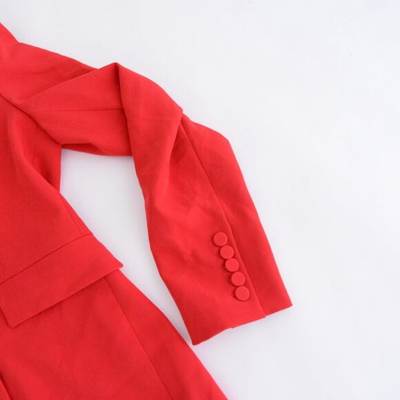 Generation Love New York Red Arielle Crepe Red Double Breasted Blazer XL - Picture 5 of 13